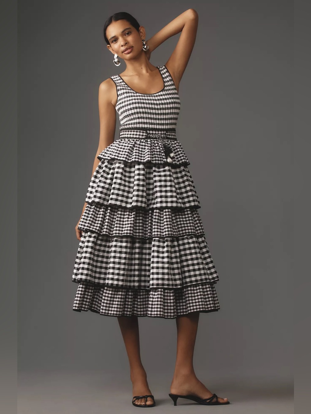 NWT Anthropologie Hunter Bell Andrea Tiered Midi Dress Size 2